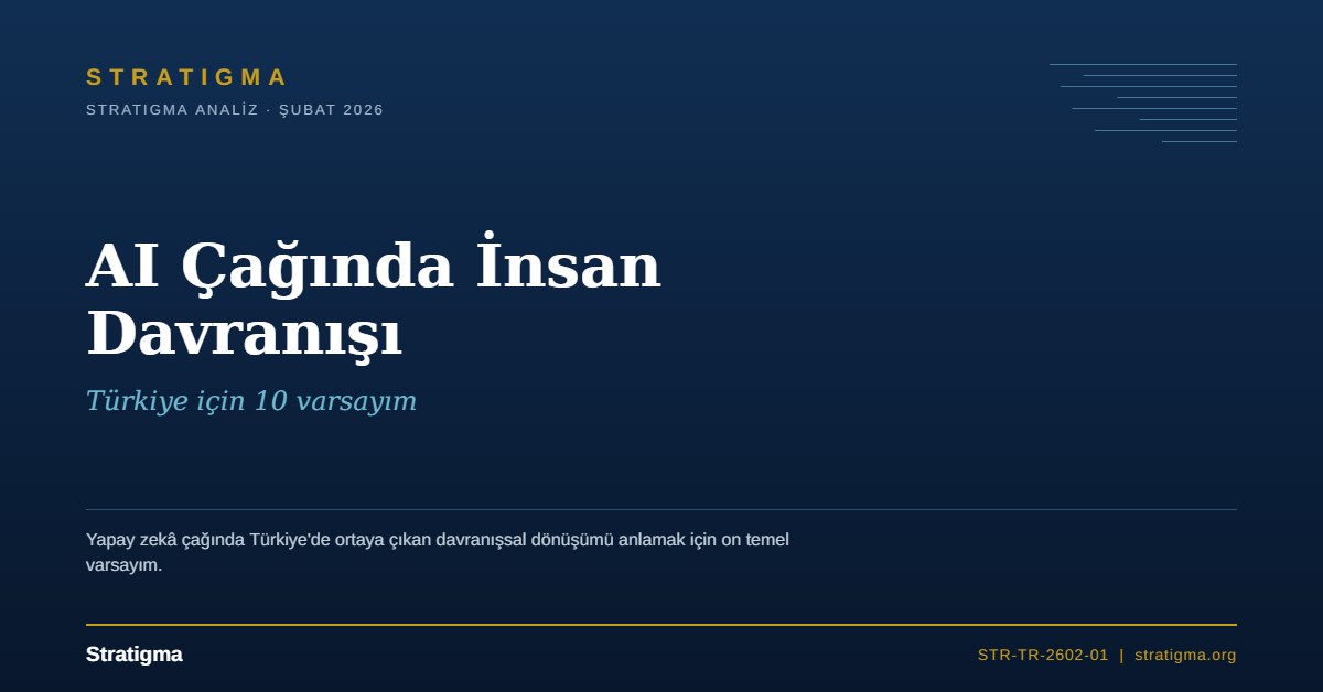 AI Çağında İnsan Davranışı - Türkiye İçin 10 Varsayım