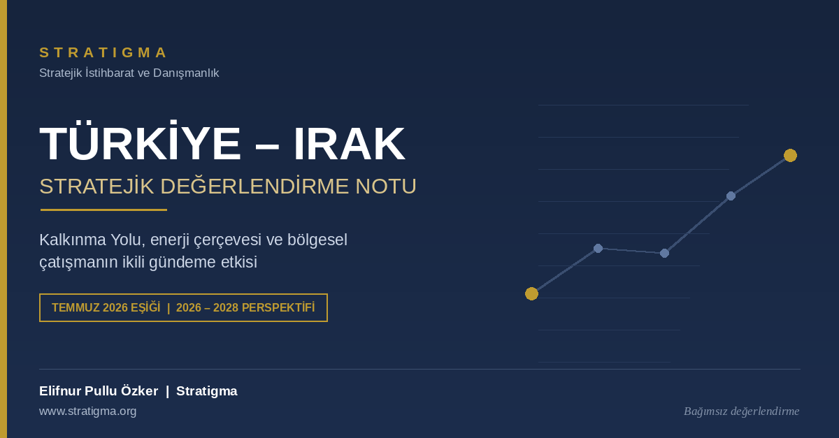 Türkiye – Irak Stratejik Değerlendirme Notu | Temmuz 2026